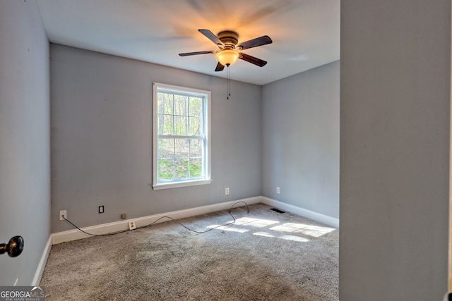 104 View St, Clarkesville, GA 30523 - carpeted spare room featuring baseboards and ceiling fan