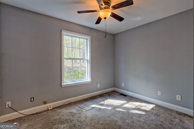 104 View St, Clarkesville, GA 30523 - carpeted spare room featuring baseboards and a ceiling fan