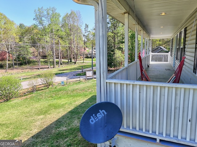 104 View St, Clarkesville, GA 30523 - view of green lawn with covered porch