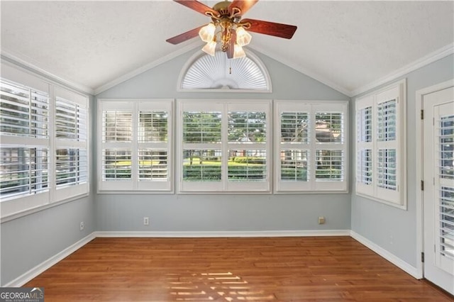 3707 Vineyards Lake Cir NW Unit 22, Kennesaw, GA 30144 - unfurnished sunroom featuring vaulted ceiling