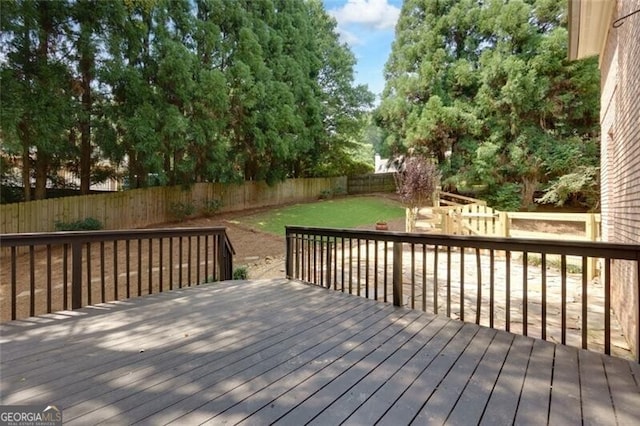 360 Hannaford Dr, Roswell, GA 30075 - wooden deck featuring a fenced backyard