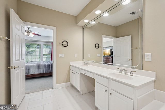 25 Hampreston Ct, Alpharetta, GA 30022 - ensuite bathroom with double vanity and tile patterned flooring