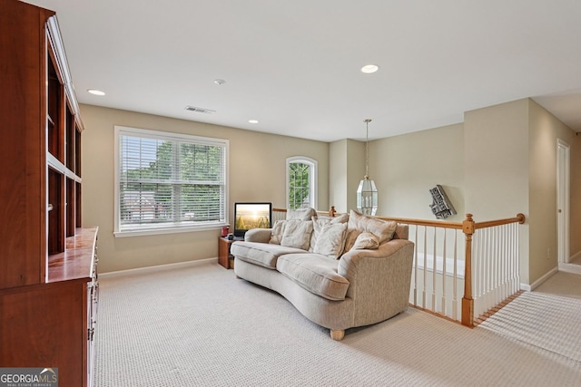 25 Hampreston Ct, Alpharetta, GA 30022 - living room with light colored carpet and recessed lighting