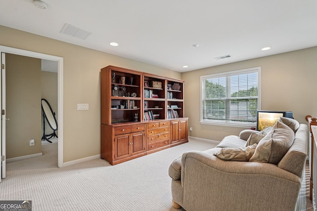 25 Hampreston Ct, Alpharetta, GA 30022 - living room featuring light colored carpet and recessed lighting