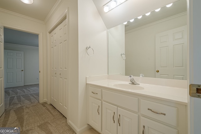 2814 Tanner Lake Trl NW, Marietta, GA 30064 - bathroom with vanity and ornamental molding