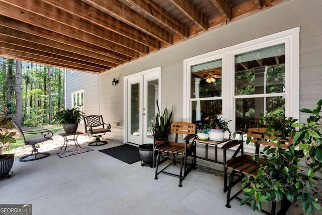 4882 Rabbit Farm Rd, Loganville, GA 30052 - view of patio / terrace featuring french doors