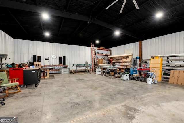 4882 Rabbit Farm Rd, Loganville, GA 30052 - garage featuring a workshop area