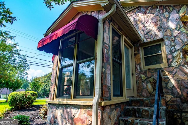 508 College St, Bowdon, GA 30108 - view of side of property featuring stone siding