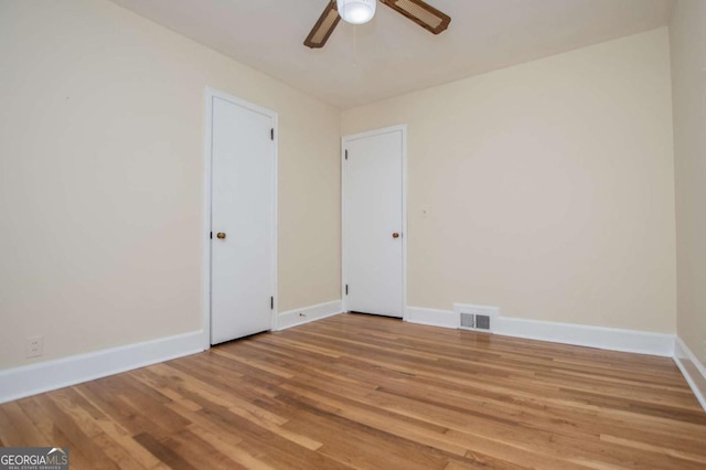 508 College St, Bowdon, GA 30108 - unfurnished room with a ceiling fan and wood finished floors