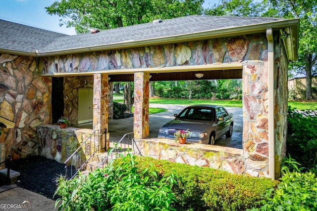 508 College St, Bowdon, GA 30108 - view of parking / parking lot featuring a carport