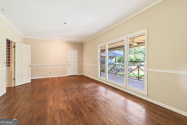 290 Bear Cave Trl, Lakemont, GA 30552 - spare room with wood finished floors and ornamental molding