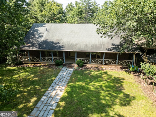 290 Bear Cave Trl, Lakemont, GA 30552 - country-style home with covered porch and a front lawn
