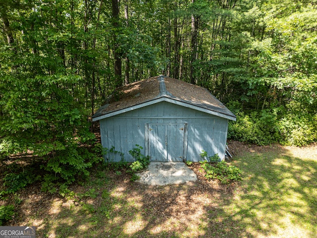 290 Bear Cave Trl, Lakemont, GA 30552 - view of shed with a view of trees