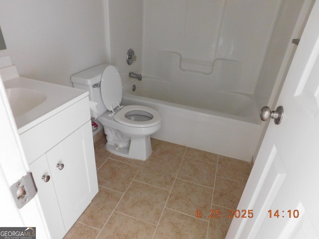 132 Park Pl, Barnesville, GA 30204 - bathroom with vanity, shower / tub combination, and tile patterned flooring
