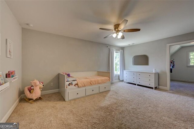 6863 Lake Sterling, Flowery Branch, GA 30542 - bedroom with carpet flooring and ceiling fan