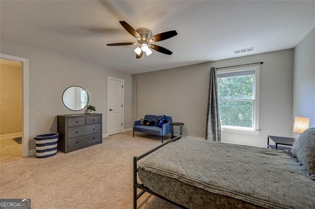 6863 Lake Sterling, Flowery Branch, GA 30542 - carpeted bedroom featuring baseboards and a ceiling fan