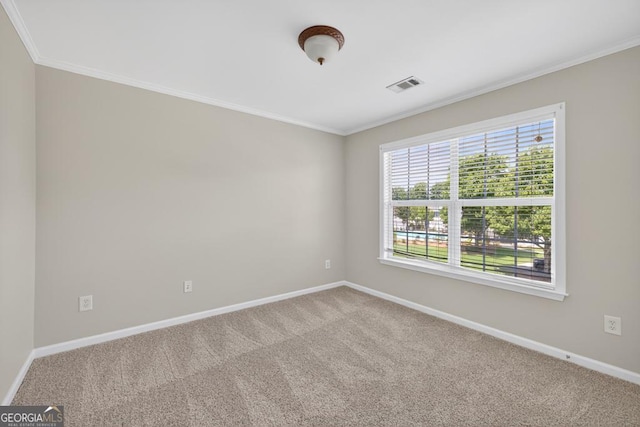 591 Wendlebury Ct, Alpharetta, GA 30004 - empty room with ornamental molding and carpet flooring