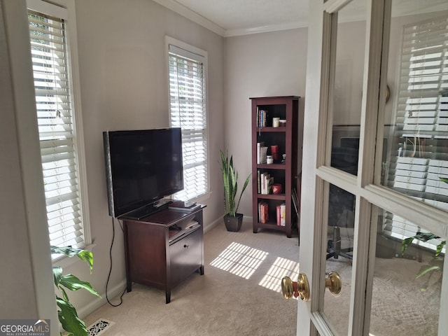 1131 Steeple Run, Lawrenceville, GA 30043 - carpeted office with crown molding and baseboards