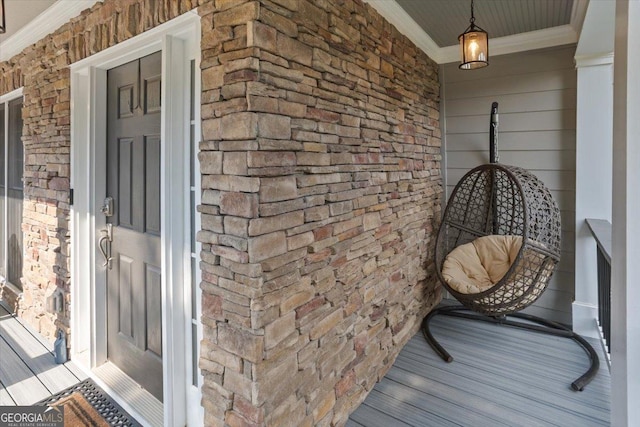 428 Gold Xing, Canton, GA 30114 - doorway to property featuring a porch