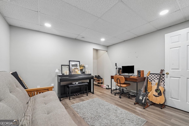 1535 Smoke Hill Dr, Hoschton, GA 30548 - office with wood finished floors and recessed lighting