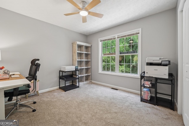 1535 Smoke Hill Dr, Hoschton, GA 30548 - office featuring carpet and a ceiling fan