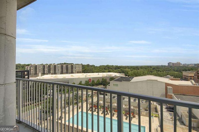 361 17th St Unit 910, Atlanta, GA 30363 - balcony featuring view of pool