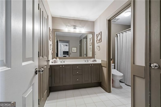 295 Sagamore Cv NW, Sugar Hill, GA 30518 - bathroom with double vanity and tile patterned floors