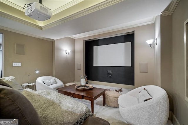 295 Sagamore Cv NW, Sugar Hill, GA 30518 - home theater room featuring crown molding
