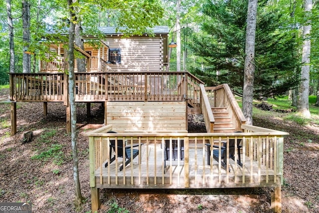 371 Abbott Top Rd, Ellijay, GA 30540 - deck featuring stairs