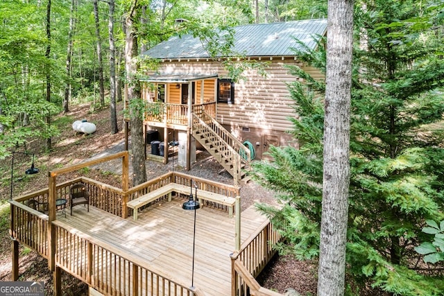 371 Abbott Top Rd, Ellijay, GA 30540 - deck with stairway
