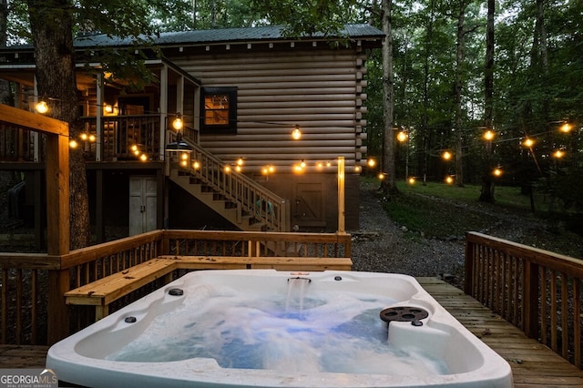 371 Abbott Top Rd, Ellijay, GA 30540 - deck featuring stairs