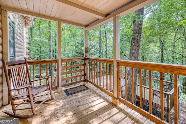 371 Abbott Top Rd, Ellijay, GA 30540 - deck featuring a view of trees