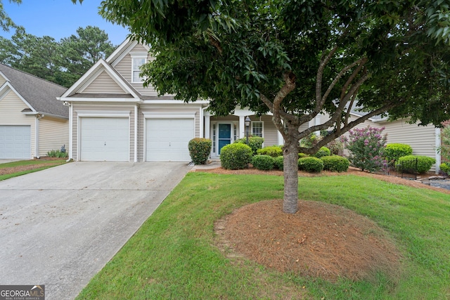 377 Avian Forest Dr, Stockbridge, GA 30281 - view of front of property featuring concrete driveway, a front lawn, and a garage