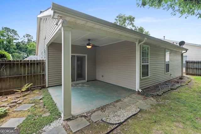 377 Avian Forest Dr, Stockbridge, GA 30281 - rear view of property with ceiling fan and a patio