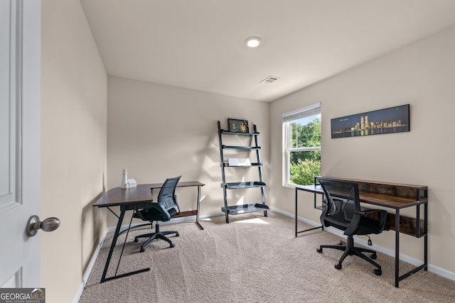 5804 Screech Owl Dr, Flowery Branch, GA 30542 - carpeted home office featuring baseboards