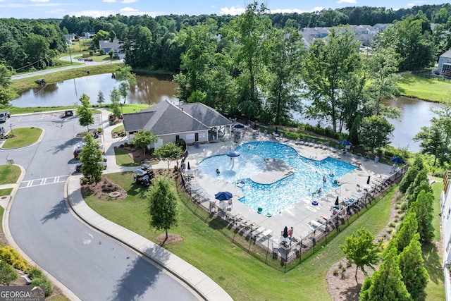 5804 Screech Owl Dr, Flowery Branch, GA 30542 - aerial view of a nearby body of water