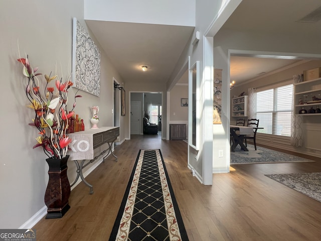 2481 Southhaven Ln, Buford, GA 30519 - foyer featuring wood finished floors