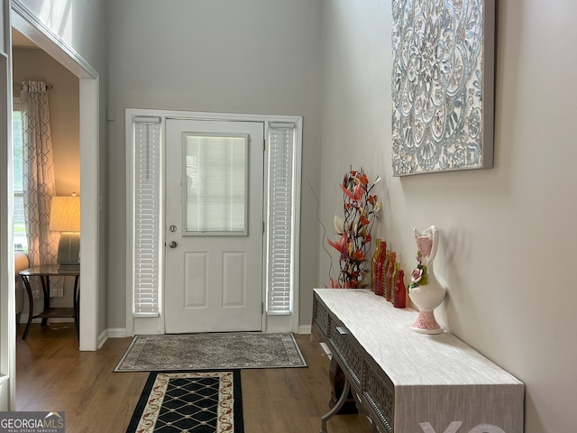 2481 Southhaven Ln, Buford, GA 30519 - entryway with wood finished floors