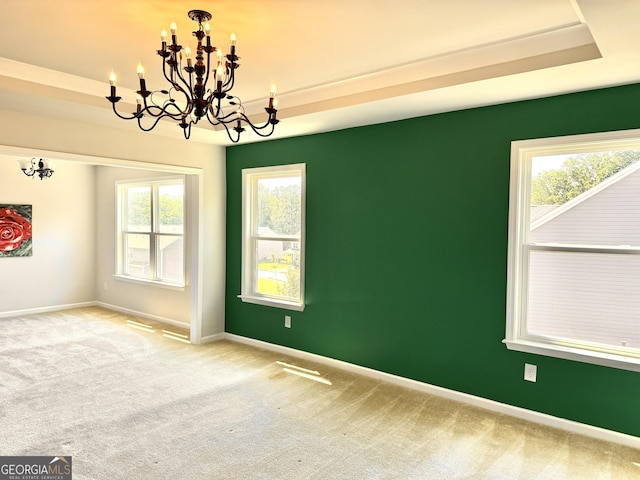 5599 Wheeler Ridge Rd, Auburn, GA 30011 - unfurnished room with carpet flooring and a chandelier