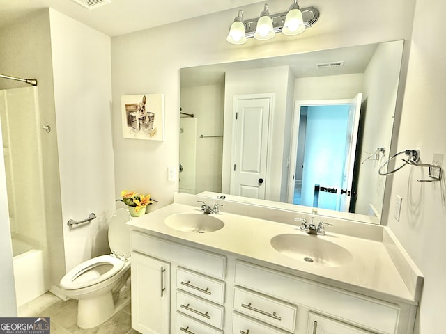 5599 Wheeler Ridge Rd, Auburn, GA 30011 - full bath with double vanity, tub / shower combination, and tile patterned flooring
