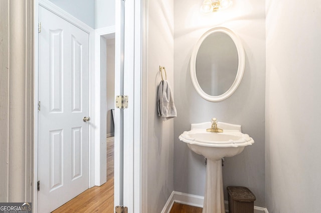 1469 Crescent Walk, Decatur, GA 30033 - bathroom with wood finished floors and baseboards