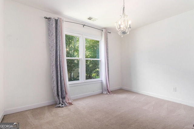1469 Crescent Walk, Decatur, GA 30033 - carpeted empty room with a chandelier and baseboards