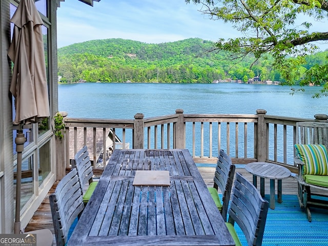 165 Pepe Rd, Clayton, GA 30525 - deck featuring a view of trees and a water view