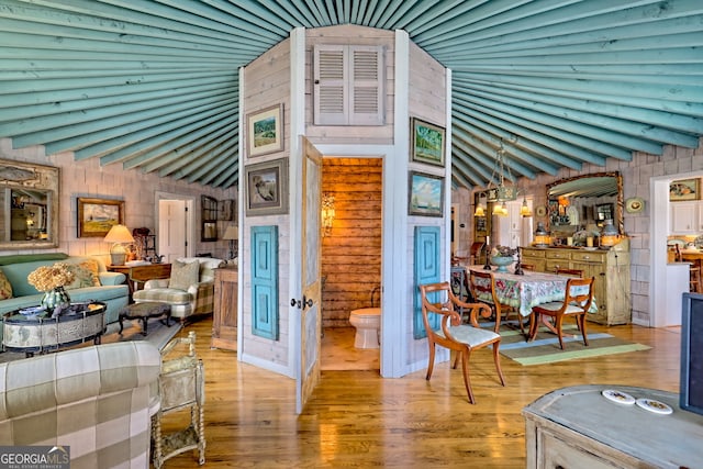 165 Pepe Rd, Clayton, GA 30525 - living room featuring vaulted ceiling and wood finished floors