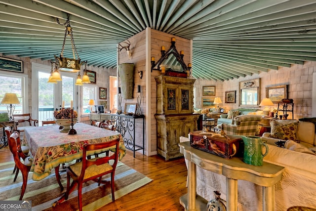 165 Pepe Rd, Clayton, GA 30525 - dining room with wood finished floors and vaulted ceiling