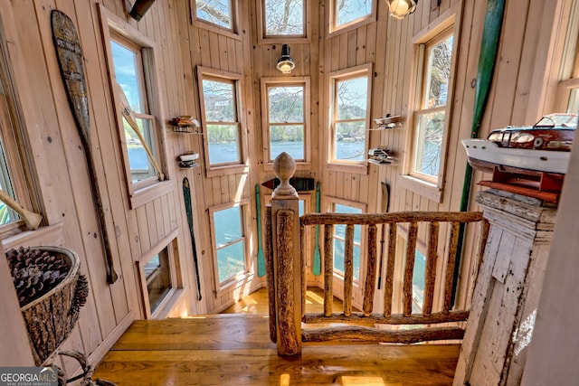165 Pepe Rd, Clayton, GA 30525 - entryway featuring wooden walls