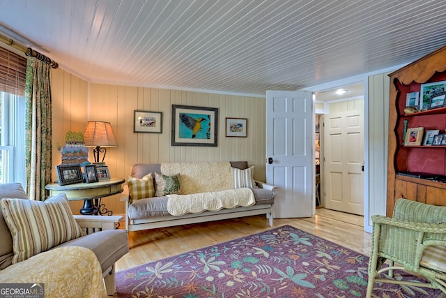 165 Pepe Rd, Clayton, GA 30525 - living room with wood finished floors, crown molding, and wood ceiling