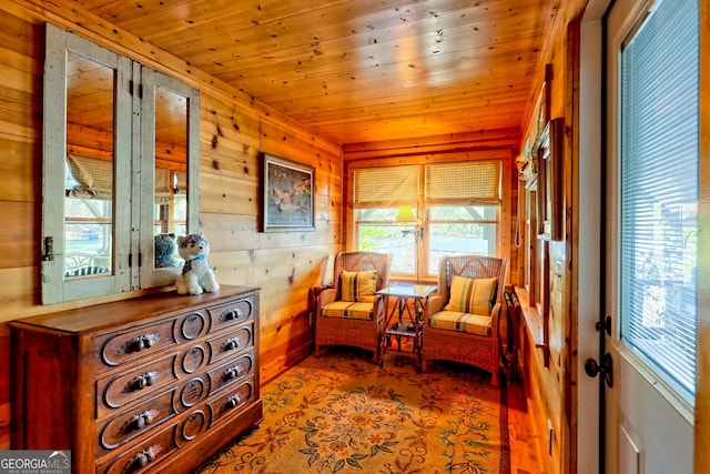 165 Pepe Rd, Clayton, GA 30525 - living area featuring wooden walls and wood ceiling