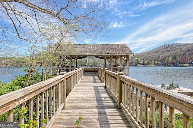 165 Pepe Rd, Clayton, GA 30525 - dock area featuring a gazebo and a water view