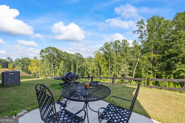 2942 Salinger Way, Gainesville, GA 30507 - view of patio / terrace featuring outdoor dining area and a wooded view